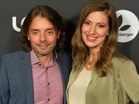 Mara BERGMANN, a German actress, and Alexander HOFFMANN pose on the red carpet at E-werk in Cologne, Germany, on October 25, 2024, before th...