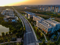 A photo taken on October 24, 2024, shows the location of Changlinhe Kechuang Town in Feidong County of Hefei, Anhui Province, China. (