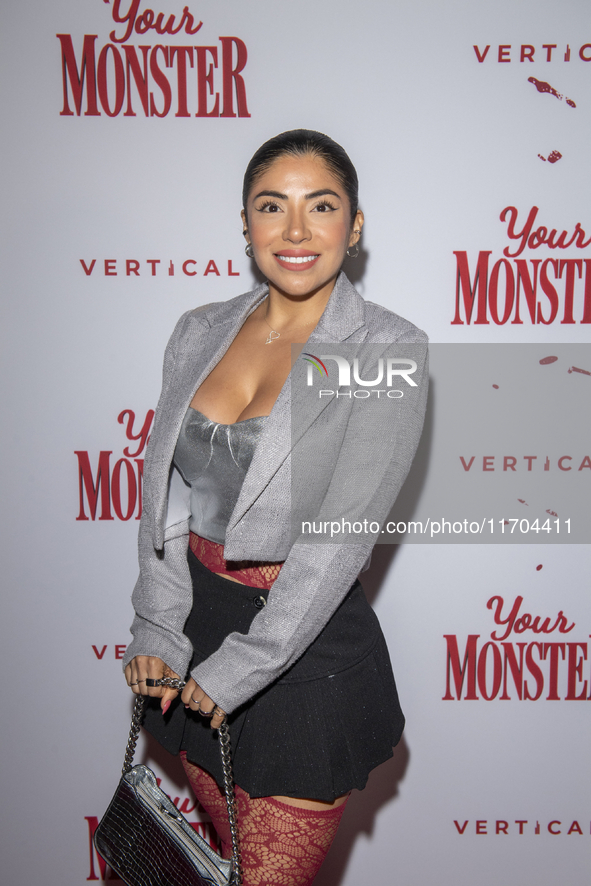 Jessenia Gallegos attends the ''Your Monster'' New York premiere at Metrograph in New York City, USA, on October 24, 2024. 