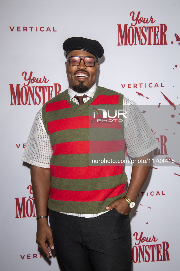 Thaddeus Coates attends the ''Your Monster'' New York premiere at Metrograph in New York City, USA, on October 24, 2024. 