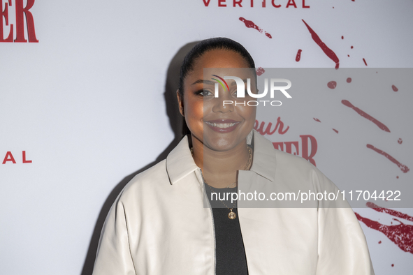 Daysha Broadway attends the ''Your Monster'' New York premiere at Metrograph in New York City, USA, on October 24, 2024. 