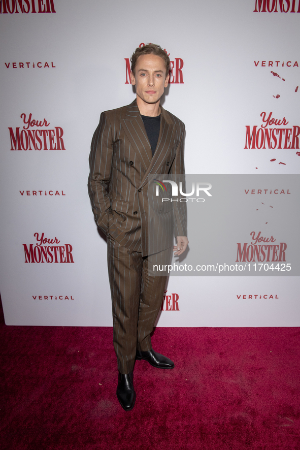 Edmund Donovan attends the ''Your Monster'' New York premiere at Metrograph in New York City, USA, on October 24, 2024. 