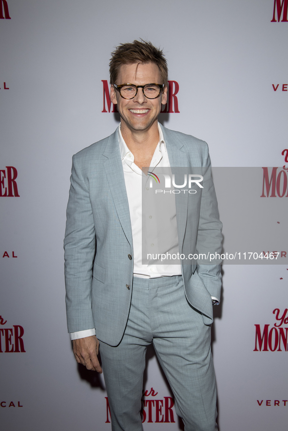 Tommy Dewey attends the ''Your Monster'' New York premiere at Metrograph in New York City, USA, on October 24, 2024. 