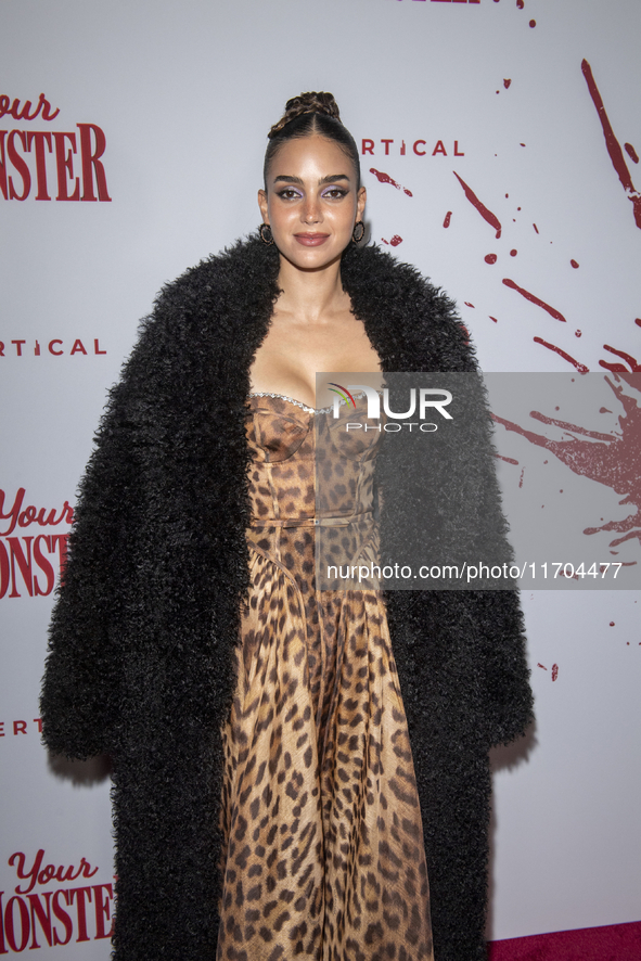 Melissa Barrera attends the ''Your Monster'' New York premiere at Metrograph in New York City, USA, on October 24, 2024. 