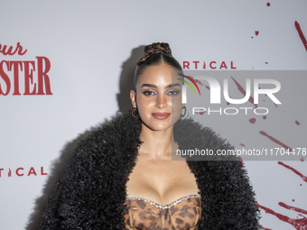 Melissa Barrera attends the ''Your Monster'' New York premiere at Metrograph in New York City, USA, on October 24, 2024. (