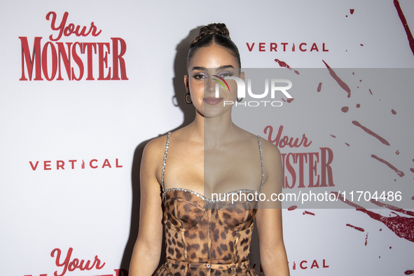 Melissa Barrera attends the ''Your Monster'' New York premiere at Metrograph in New York City, USA, on October 24, 2024. 