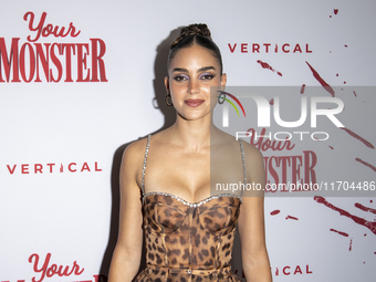 Melissa Barrera attends the ''Your Monster'' New York premiere at Metrograph in New York City, USA, on October 24, 2024. (