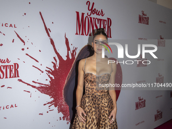 Melissa Barrera attends the ''Your Monster'' New York premiere at Metrograph in New York City, USA, on October 24, 2024. (