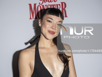 Megan Masako Haley attends the ''Your Monster'' New York premiere at Metrograph in New York, USA, on October 24, 2024. (