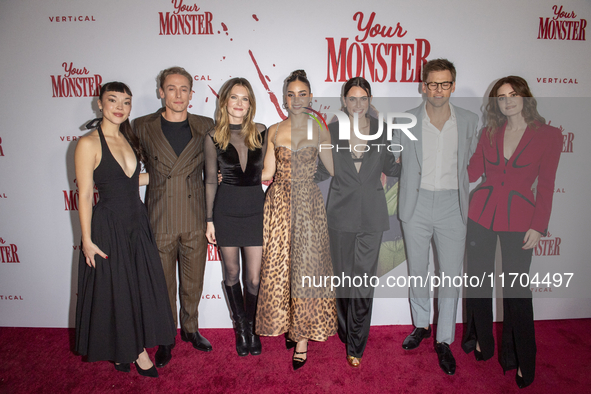 Megan Masako Haley, Edmund Donovan, Meghann Fahy, Melissa Barrera, Caroline Lindy, Tommy Dewey, and Kayla Foster attend the ''Your Monster''...