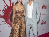 Melissa Barrera and Tommy Dewey attend the ''Your Monster'' New York premiere at Metrograph in New York City, USA, on October 24, 2024. (