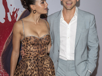 Melissa Barrera and Tommy Dewey attend the ''Your Monster'' New York premiere at Metrograph in New York City, USA, on October 24, 2024. (