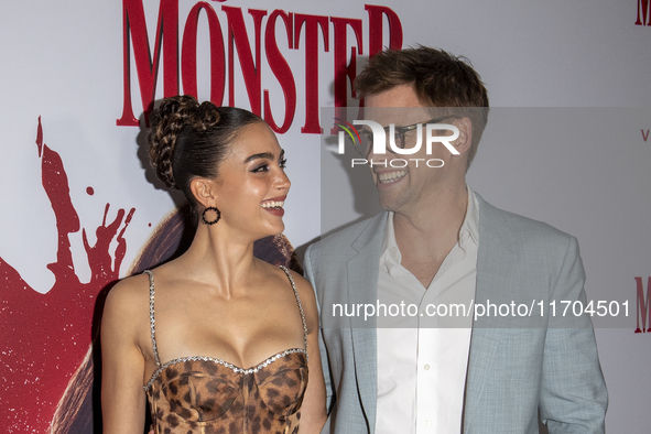 Melissa Barrera and Tommy Dewey attend the ''Your Monster'' New York premiere at Metrograph in New York City, USA, on October 24, 2024. 