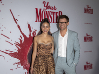 Melissa Barrera and Tommy Dewey attend the ''Your Monster'' New York premiere at Metrograph in New York City, USA, on October 24, 2024. (