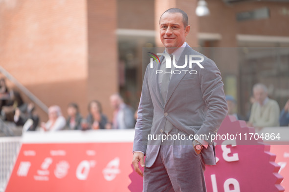 Stefano Accorsi attends the ''The Bad Guy - Seconda Stagione'' photocall during the 22nd Alice Nella Citta at Auditorium Parco Della Musica...