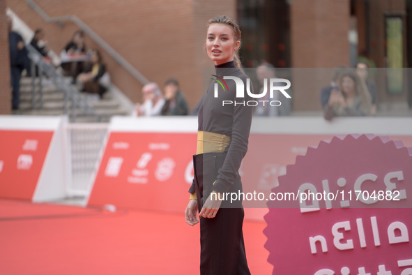 Giulia Maenza attends the ''The Bad Guy - Seconda Stagione'' photocall during the 22nd Alice Nella Citta at Auditorium Parco Della Musica in...