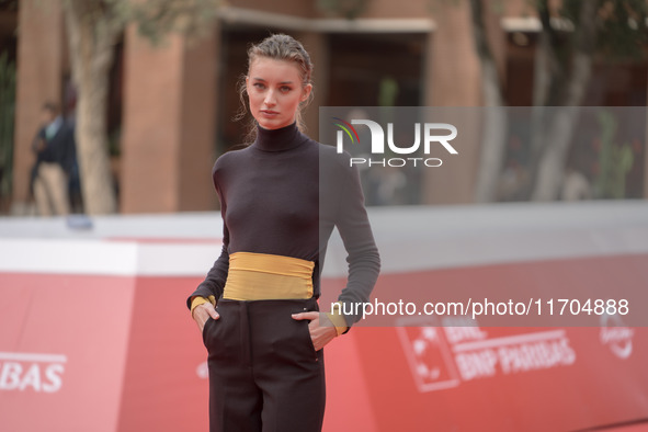 Giulia Maenza attends the ''The Bad Guy - Seconda Stagione'' photocall during the 22nd Alice Nella Citta at Auditorium Parco Della Musica in...