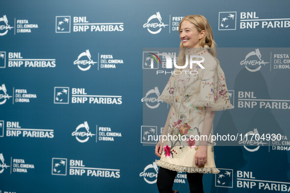 Alba Rohrwacher attends the ''L'Amica Geniale. Storia Della Bambina Perduta'' photocall during the 19th Rome Film Festival at Auditorium Par...