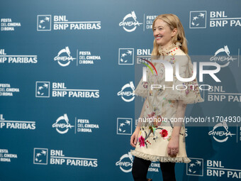 Alba Rohrwacher attends the ''L'Amica Geniale. Storia Della Bambina Perduta'' photocall during the 19th Rome Film Festival at Auditorium Par...