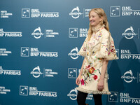 Alba Rohrwacher attends the ''L'Amica Geniale. Storia Della Bambina Perduta'' photocall during the 19th Rome Film Festival at Auditorium Par...