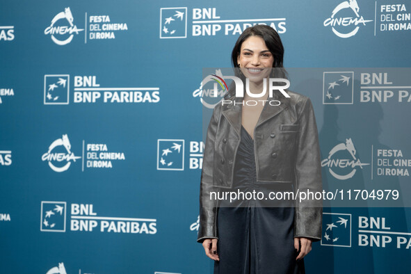 Giulia Ercolini attends the ''Hey Joe'' photocall during the 19th Rome Film Festival at Auditorium Parco Della Musica in Rome, Italy, on Oct...