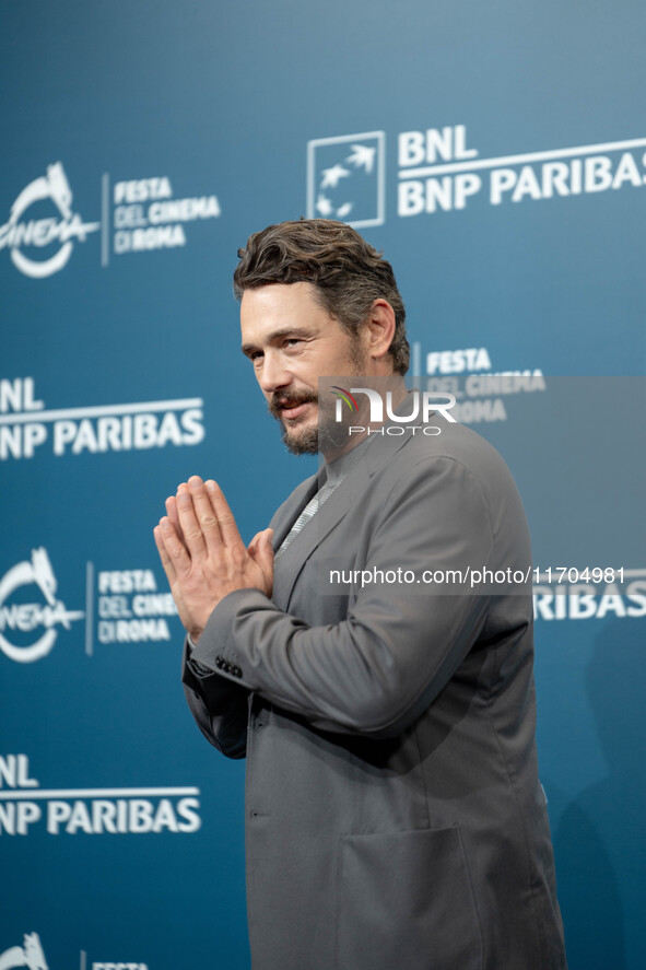 James Franco attends the ''Hey Joe'' photocall during the 19th Rome Film Festival at Auditorium Parco Della Musica in Rome, Italy, on Octobe...