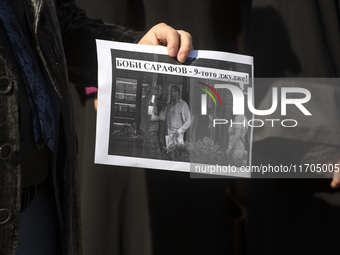 Lawyers protest in front of the Sofia Courthouse in Sofia, Bulgaria, on October 25, 2024, against the procedure for selecting a new Prosecut...