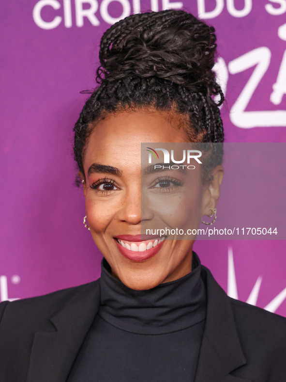 Jazmyn Simon arrives at Cirque du Soleil's 'KOOZA' Red Carpet Premiere held at the Santa Monica Pier on October 24, 2024 in Santa Monica, Lo...