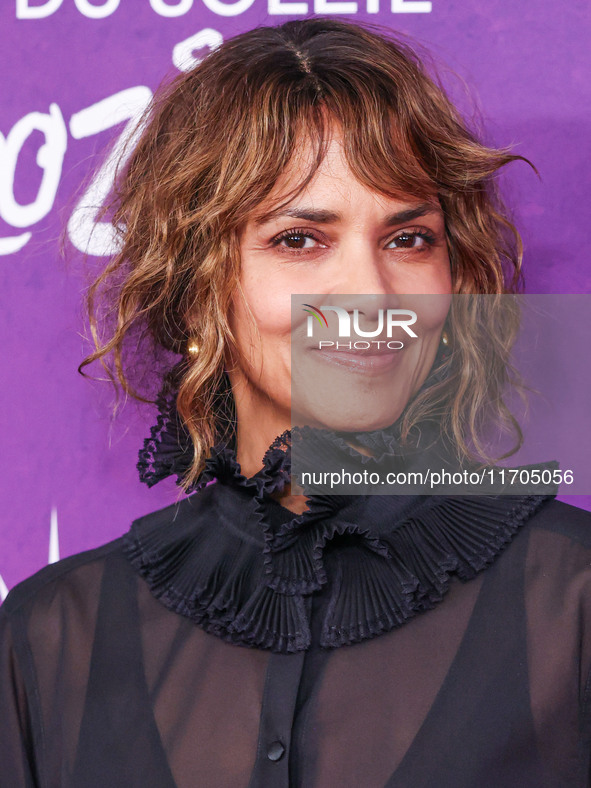 Halle Berry arrives at Cirque du Soleil's 'KOOZA' Red Carpet Premiere held at the Santa Monica Pier on October 24, 2024 in Santa Monica, Los...