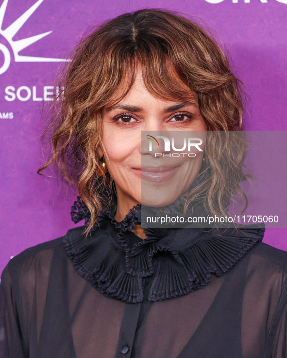 Halle Berry arrives at Cirque du Soleil's 'KOOZA' Red Carpet Premiere held at the Santa Monica Pier on October 24, 2024 in Santa Monica, Los...