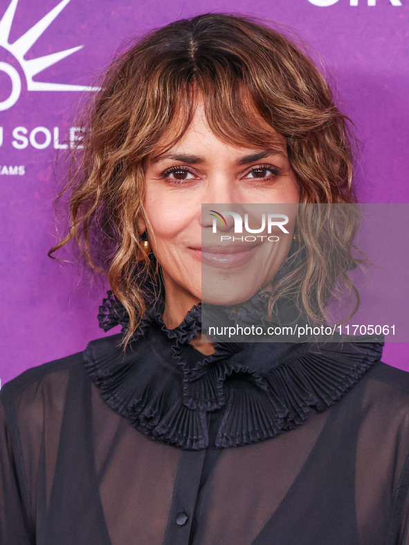 Halle Berry arrives at Cirque du Soleil's 'KOOZA' Red Carpet Premiere held at the Santa Monica Pier on October 24, 2024 in Santa Monica, Los...