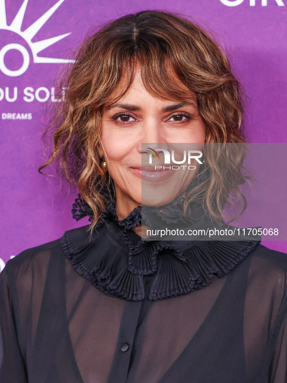 Halle Berry arrives at Cirque du Soleil's 'KOOZA' Red Carpet Premiere held at the Santa Monica Pier on October 24, 2024 in Santa Monica, Los...