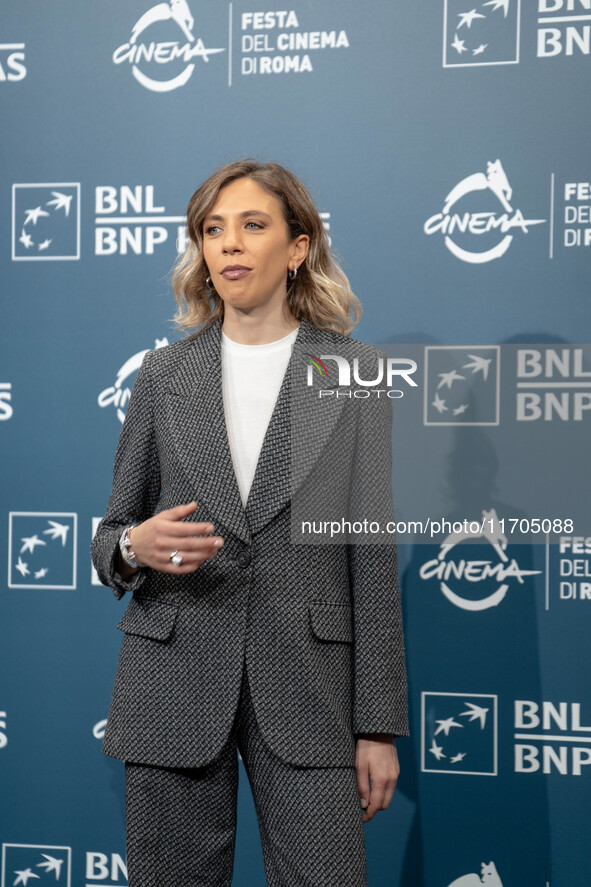 Barbara Chichiarelli attends the ''Supereroi'' photocall during the 19th Rome Film Festival at Auditorium Parco Della Musica in Rome, Italy,...