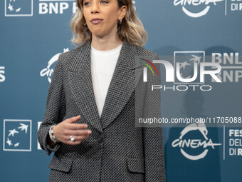 Barbara Chichiarelli attends the ''Supereroi'' photocall during the 19th Rome Film Festival at Auditorium Parco Della Musica in Rome, Italy,...