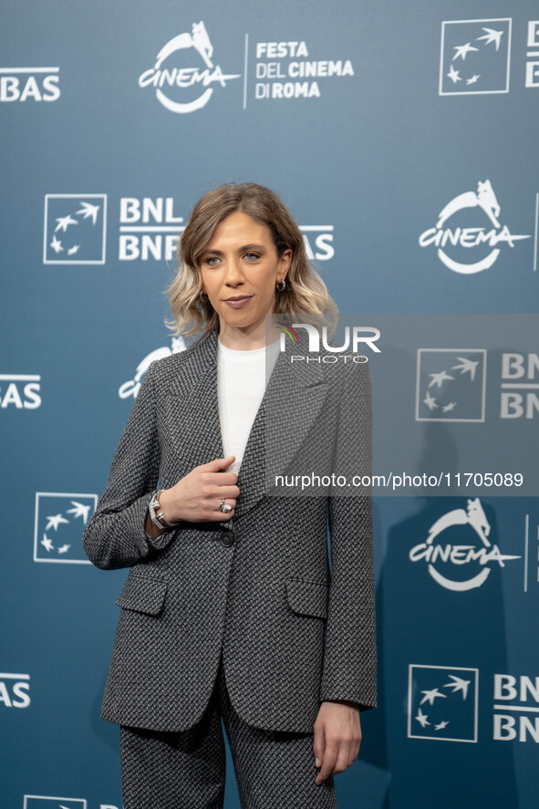 Barbara Chichiarelli attends the ''Supereroi'' photocall during the 19th Rome Film Festival at Auditorium Parco Della Musica in Rome, Italy,...