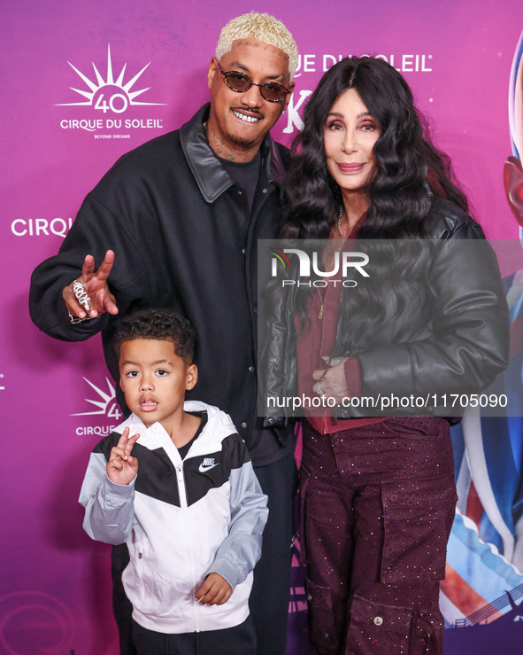 Slash Electric Alexander Edwards, Alexander Edwards and Cher arrive at Cirque du Soleil's 'KOOZA' Red Carpet Premiere held at the Santa Moni...