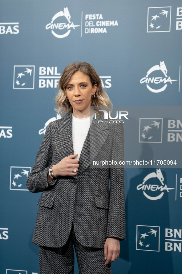 Barbara Chichiarelli attends the ''Supereroi'' photocall during the 19th Rome Film Festival at Auditorium Parco Della Musica in Rome, Italy,...