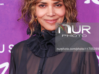 Halle Berry arrives at Cirque du Soleil's 'KOOZA' Red Carpet Premiere held at the Santa Monica Pier on October 24, 2024 in Santa Monica, Los...