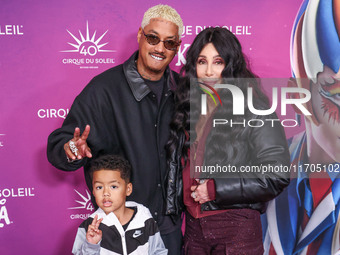 Slash Electric Alexander Edwards, Alexander Edwards and Cher arrive at Cirque du Soleil's 'KOOZA' Red Carpet Premiere held at the Santa Moni...