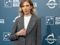 Barbara Chichiarelli attends the ''Supereroi'' photocall during the 19th Rome Film Festival at Auditorium Parco Della Musica in Rome, Italy,...