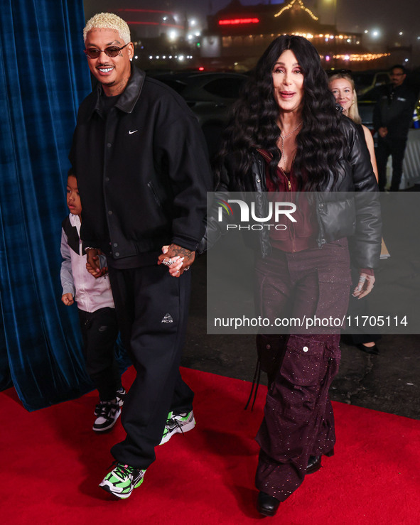 Slash Electric Alexander Edwards, Alexander Edwards and Cher arrive at Cirque du Soleil's 'KOOZA' Red Carpet Premiere held at the Santa Moni...