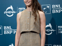 Sara Silvestro attends the ''Supereroi'' photocall during the 19th Rome Film Festival at Auditorium Parco Della Musica in Rome, Italy, on Oc...