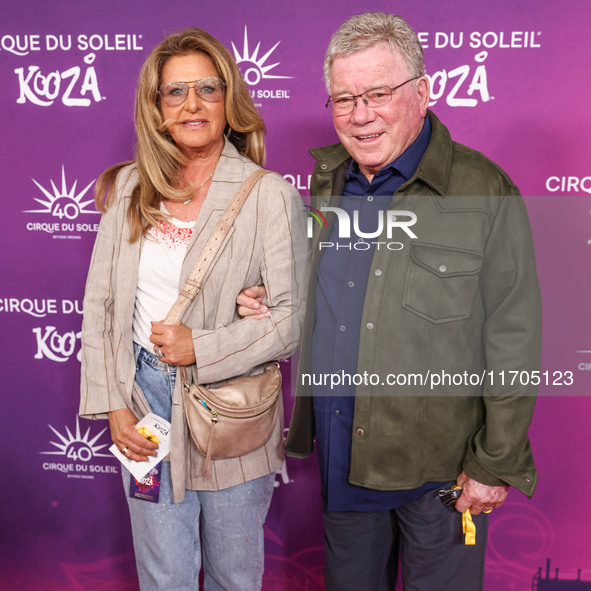 Elizabeth Shatner and William Shatner arrive at Cirque du Soleil's 'KOOZA' Red Carpet Premiere held at the Santa Monica Pier on October 24,...