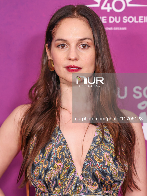 Melanie Zanetti arrives at Cirque du Soleil's 'KOOZA' Red Carpet Premiere held at the Santa Monica Pier on October 24, 2024 in Santa Monica,...