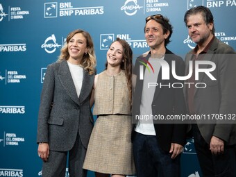 Barbara Chichiarelli, Sara Silvestro, Stefano Chiantini, and Edoardo Pesce attend the ''Supereroi'' photocall during the 19th Rome Film Fest...