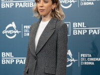 Barbara Chichiarelli attends the ''Supereroi'' photocall during the 19th Rome Film Festival at Auditorium Parco Della Musica in Rome, Italy,...