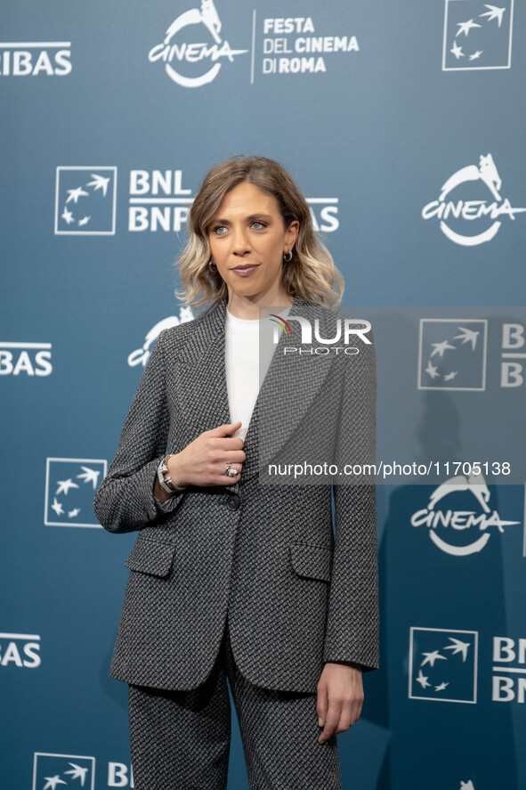 Barbara Chichiarelli attends the ''Supereroi'' photocall during the 19th Rome Film Festival at Auditorium Parco Della Musica in Rome, Italy,...