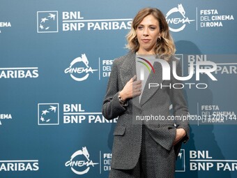 Barbara Chichiarelli attends the ''Supereroi'' photocall during the 19th Rome Film Festival at Auditorium Parco Della Musica in Rome, Italy,...