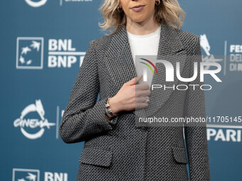 Barbara Chichiarelli attends the ''Supereroi'' photocall during the 19th Rome Film Festival at Auditorium Parco Della Musica in Rome, Italy,...