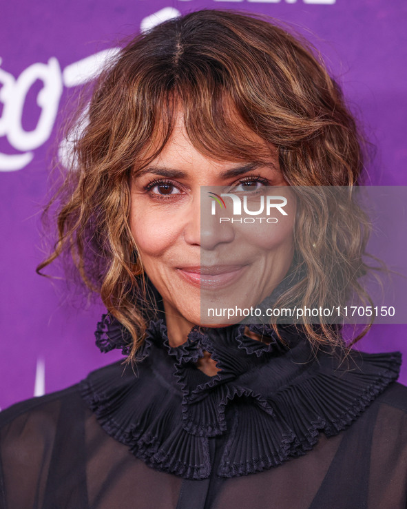 Halle Berry arrives at Cirque du Soleil's 'KOOZA' Red Carpet Premiere held at the Santa Monica Pier on October 24, 2024 in Santa Monica, Los...